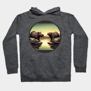 Hippos at the Water Hoodie